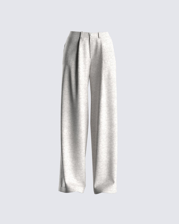 finesse Nita Grey Heather Jersey Pant