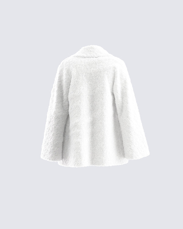 Finesse Noah White Fur Coat