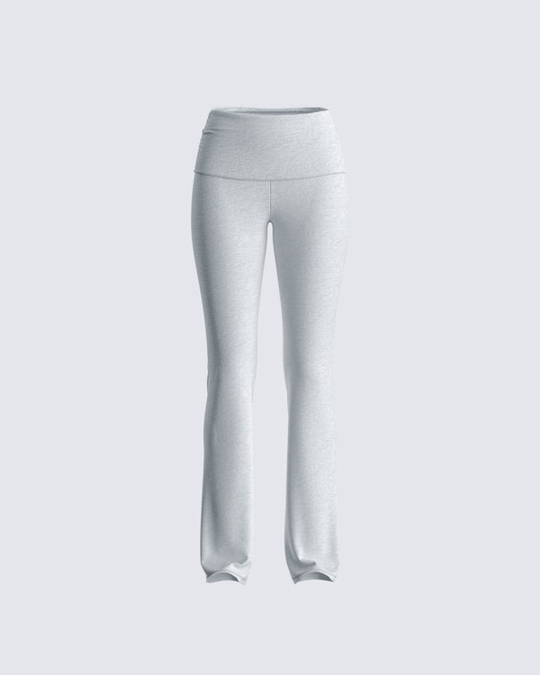 finesse Noam Heather Grey Foldover Legging