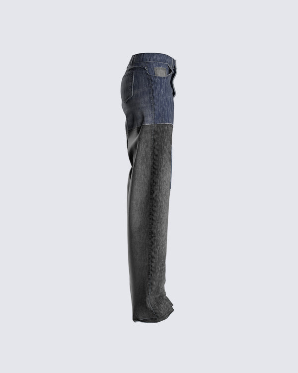 Finesse Pascal Colorblock Black Blue Jeans