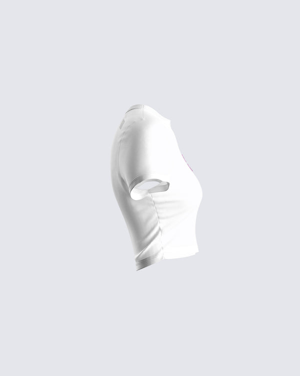 Finesse Paula White Jersey Graphic Top