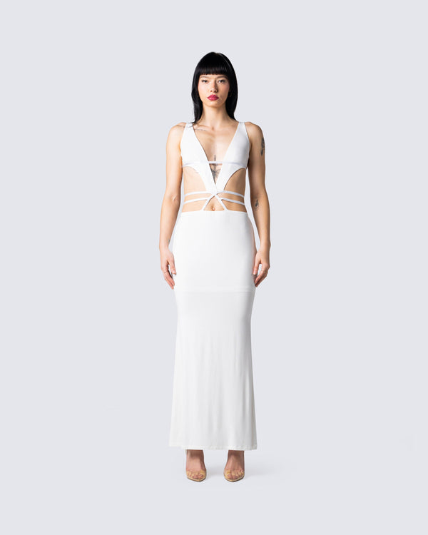 Finesse Pauline White Maxi Dress
