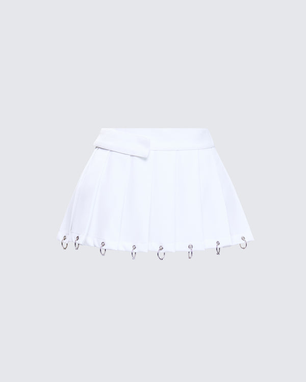 finesse Petra White Micro Mini Skirt