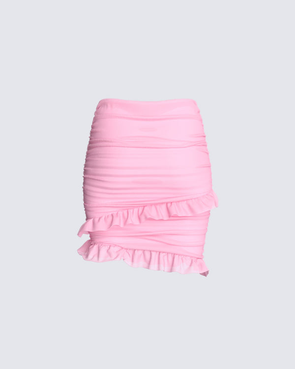 Finesse Peyton Pink Mini Skirt
