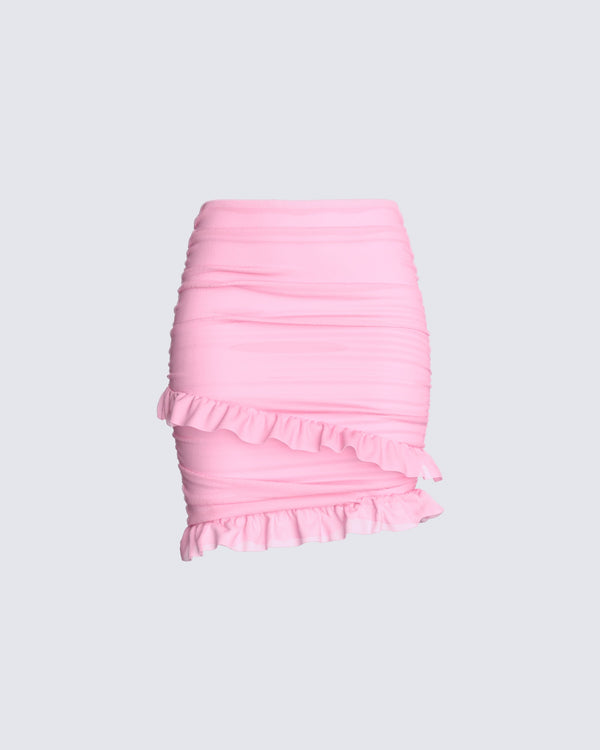 finesse Peyton Pink Mini Skirt