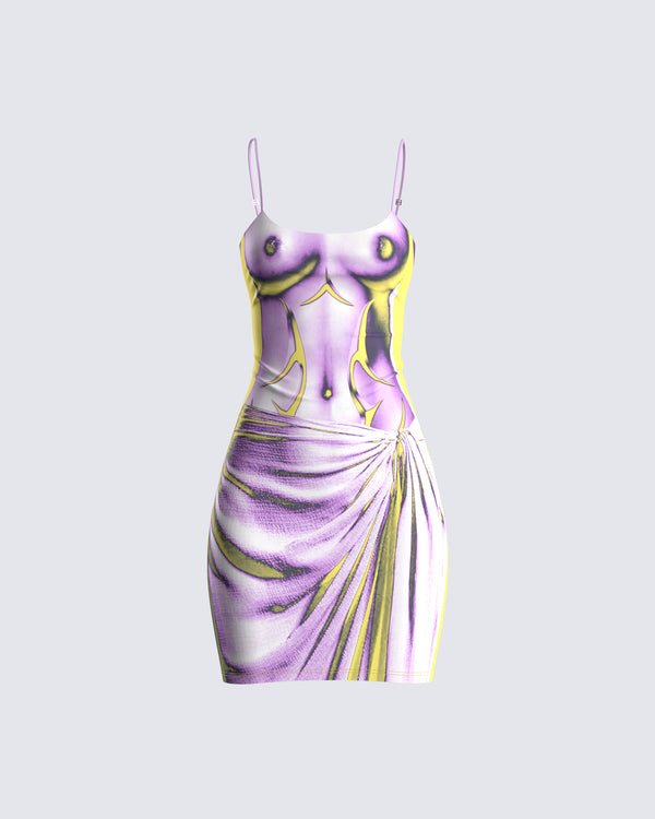 Finesse Phoebe Body Print Mini Dress