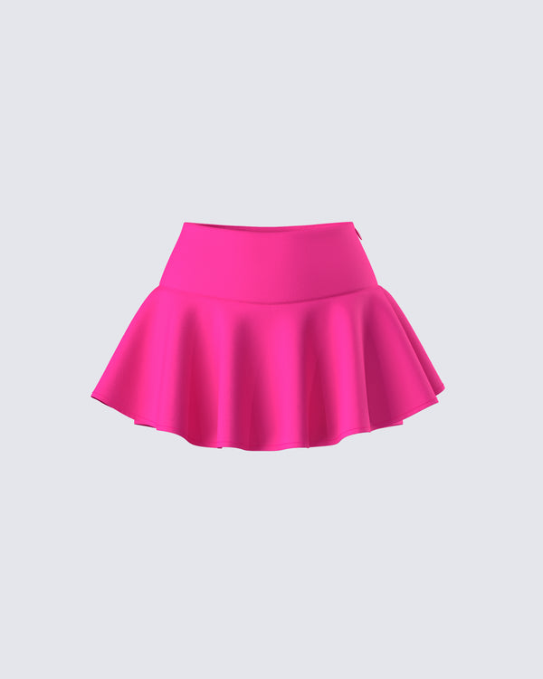 finesse Pippa Pink Ruffle Tiered Skort