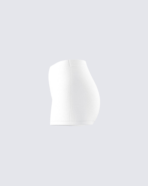 Finesse Priya Cream Rib Short