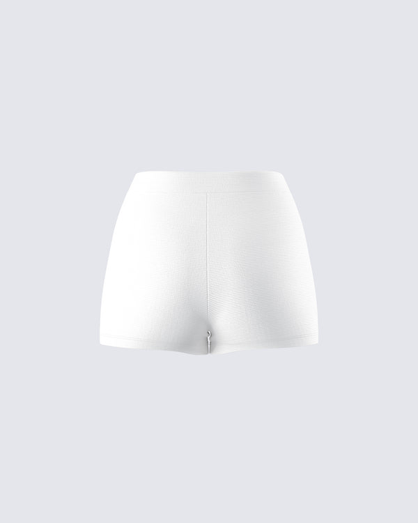 Finesse Priya Cream Rib Short