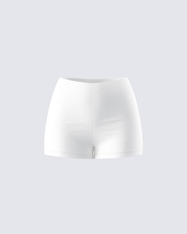 finesse Priya Cream Rib Short