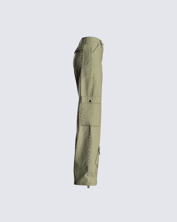 Finesse Rachel Olive Cargo Pant