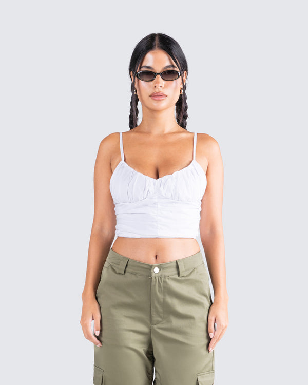 Finesse Rachel White Cami Top