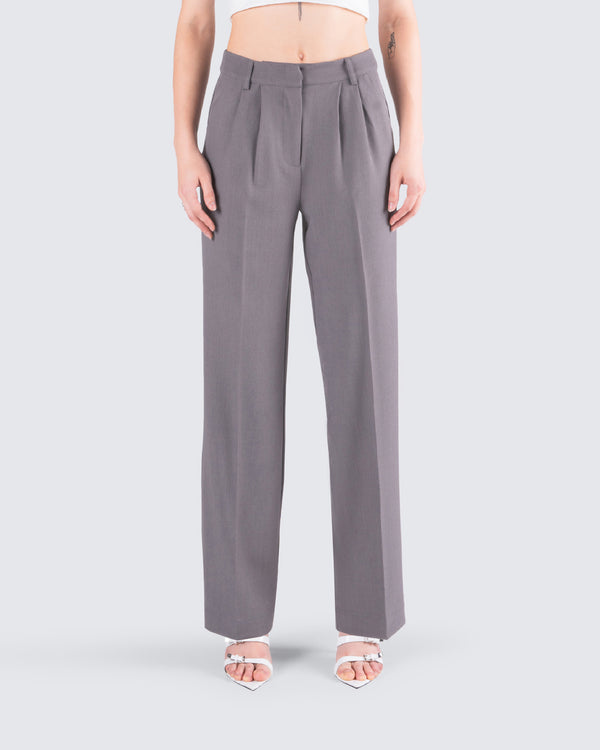 Finesse Reese Grey Tailored Pants