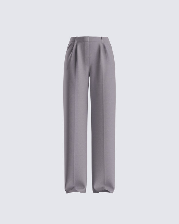 finesse Reese Grey Tailored Pants
