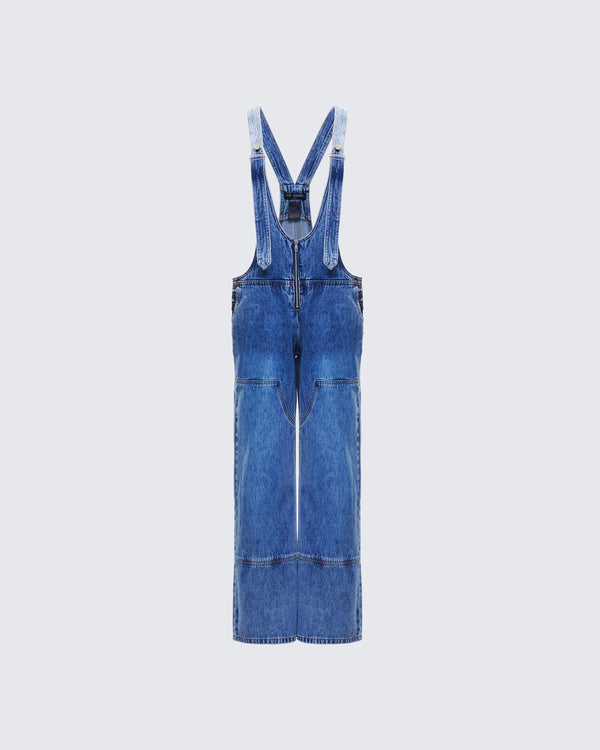 finesse Reeva Blue Denim Overalls