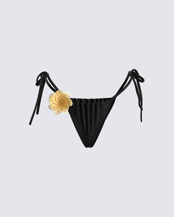 finesse Revel Black Bikini Flower Bottom