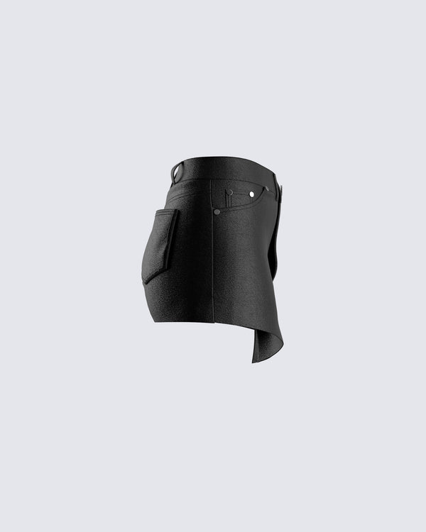 Finesse Rhett Black Mini Skirt