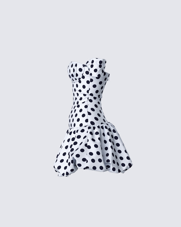 Finesse Rio Multi Polka Dot Bubble Mini Dress