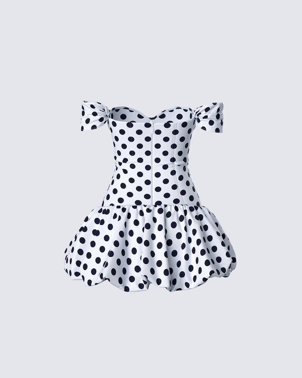 Finesse Rio Multi Polka Dot Bubble Mini Dress
