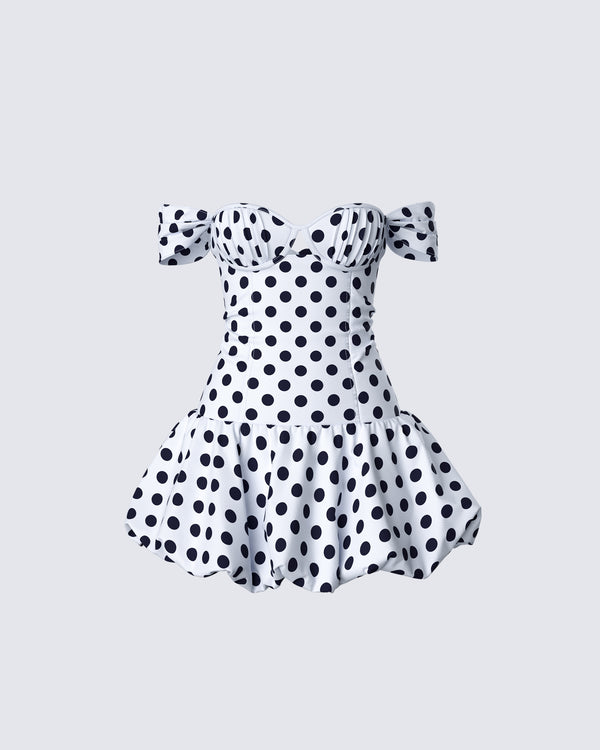 finesse Rio Multi Polka Dot Bubble Mini Dress