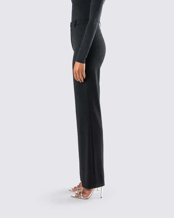 Finesse Roberta Black High Rise Pant