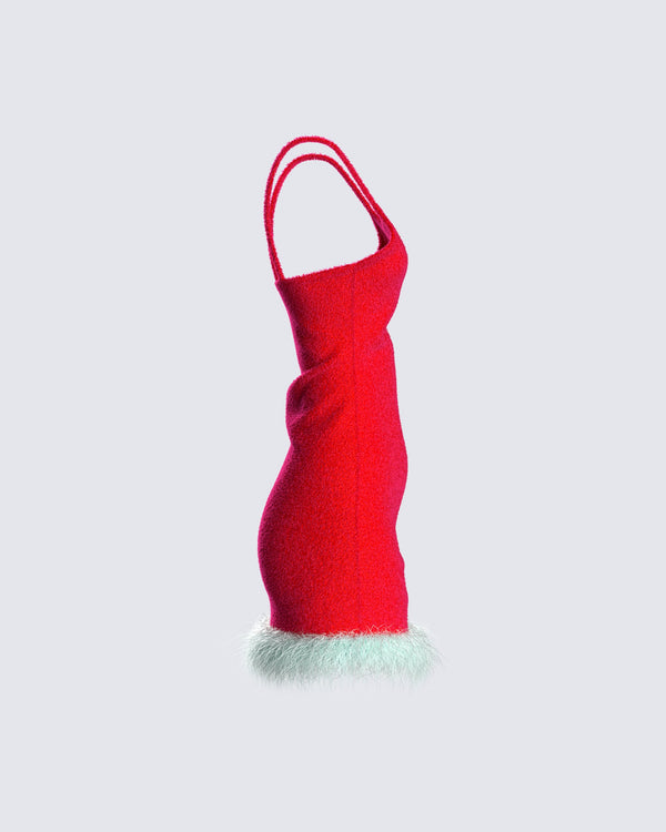 Finesse Rocki Red Knit Dress