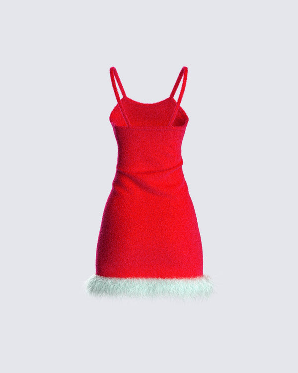 Finesse Rocki Red Knit Dress