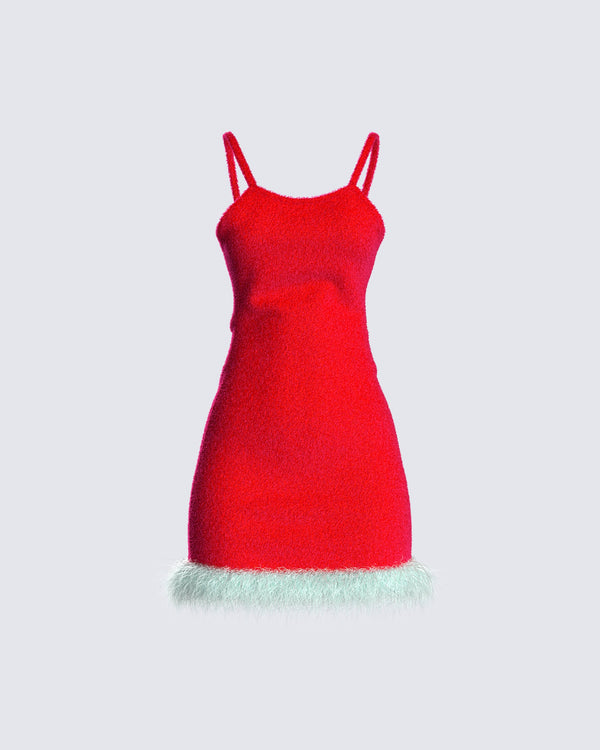 finesse Rocki Red Knit Dress