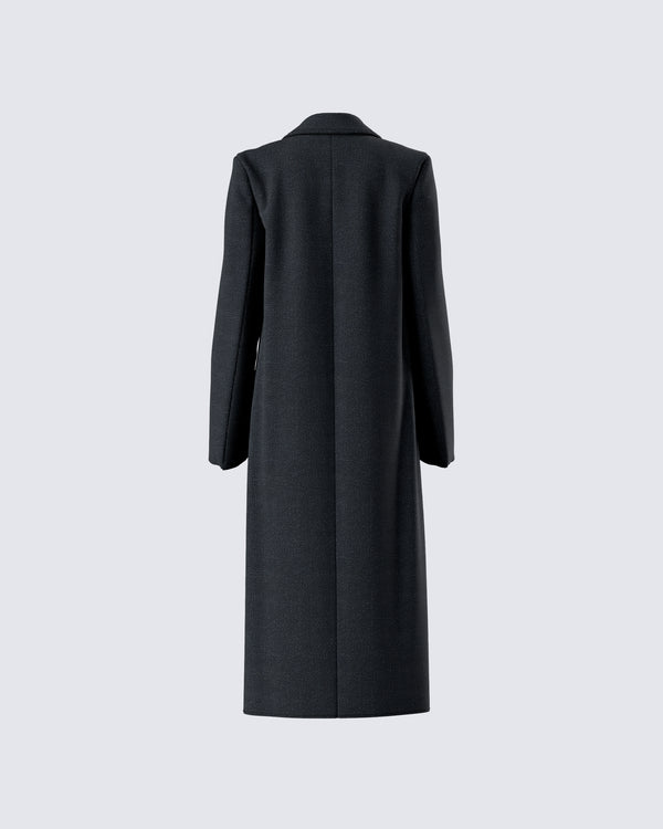 Finesse Romilly Black Double Breasted Coat