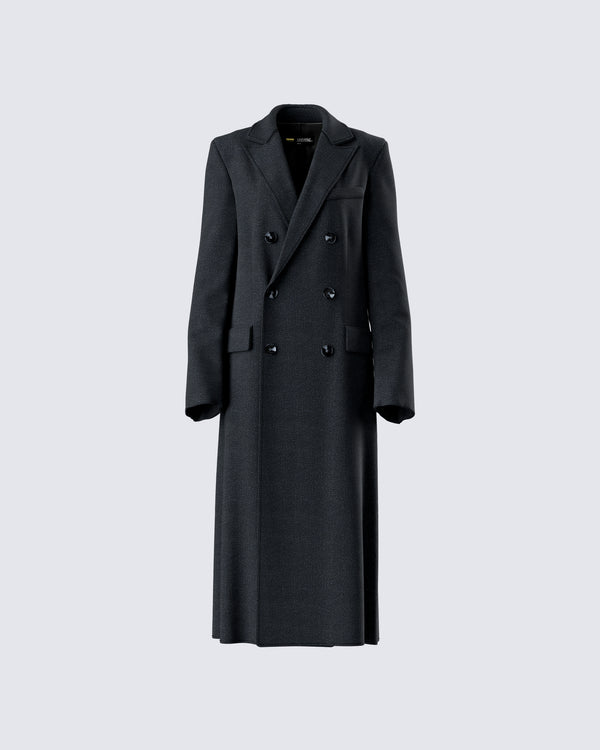 finesse Romilly Black Double Breasted Coat