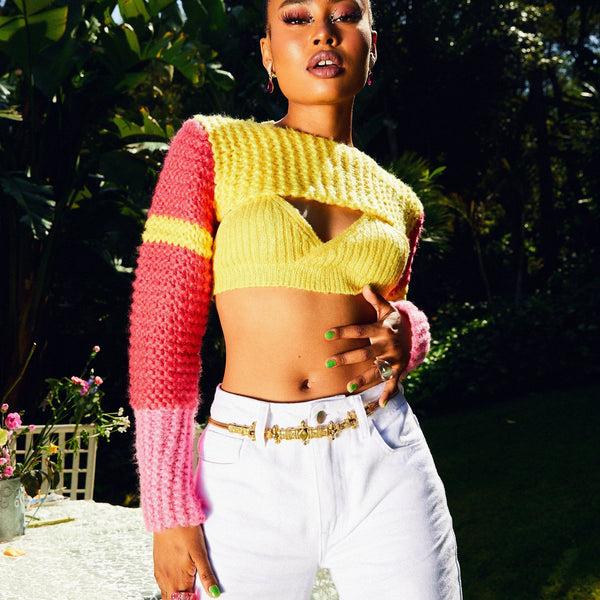 Finesse Ronnie Colorblock Sweater