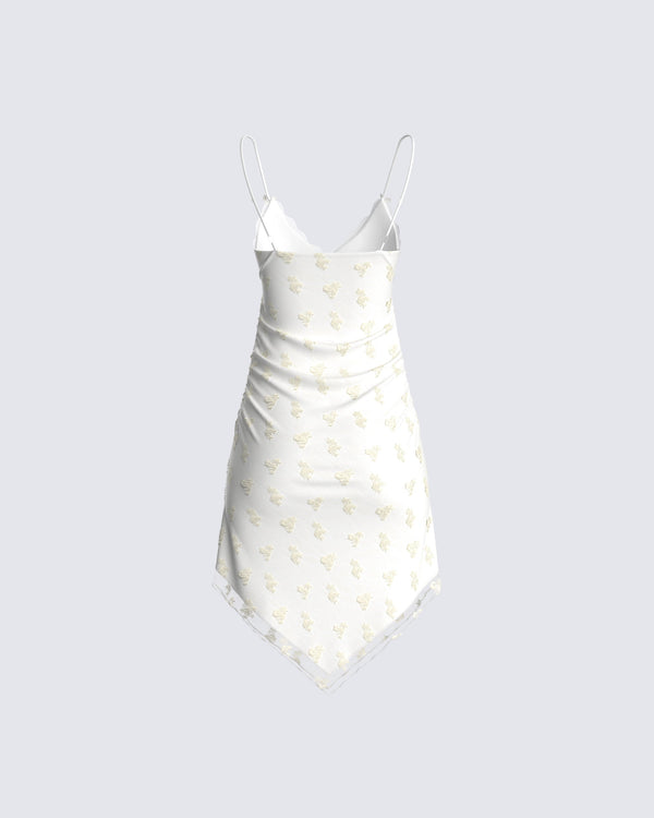 Finesse Rosa White Midi Dress