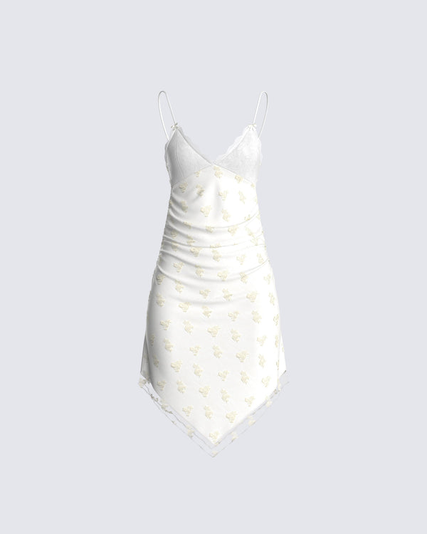 finesse Rosa White Midi Dress