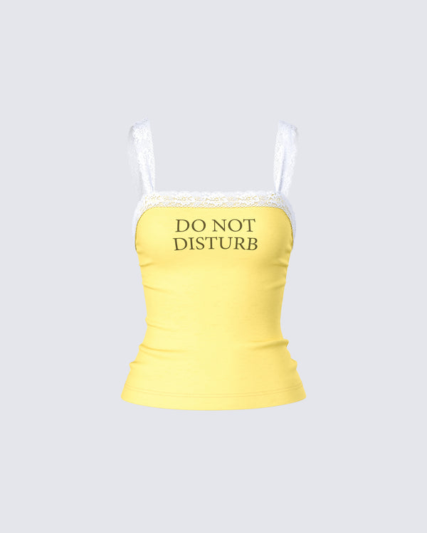 finesse Rosalia Yellow Graphic Knit Top