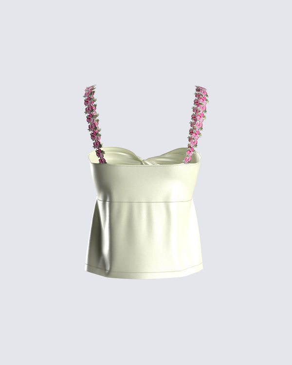 Finesse Rosella Olive Satin Twist Top