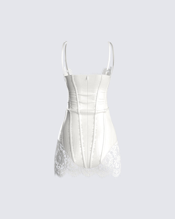 Finesse Rosie White Corset Dress