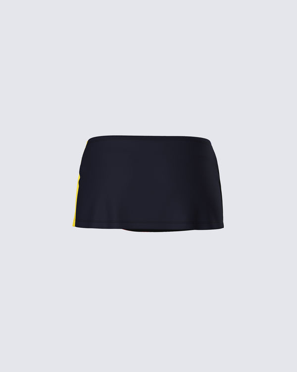 Finesse Rubina Graphic Print Micro Mini Skirt