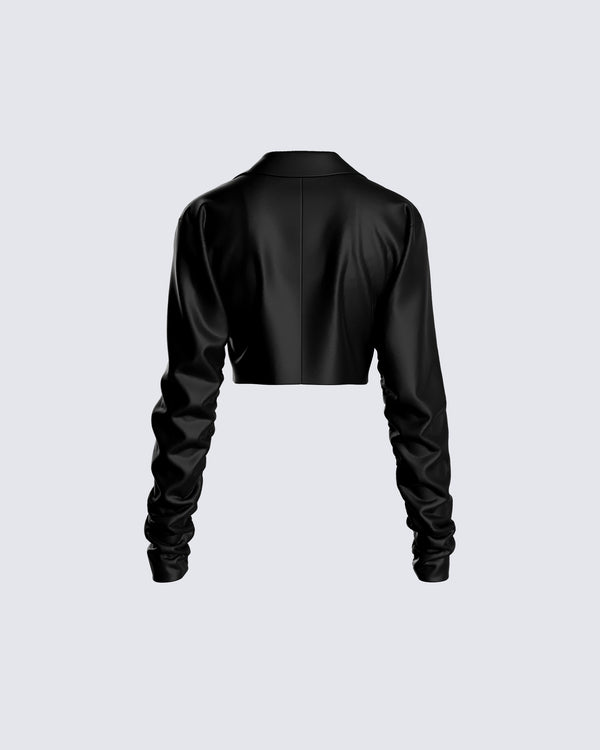 Finesse Ryder Black Cropped Jacket