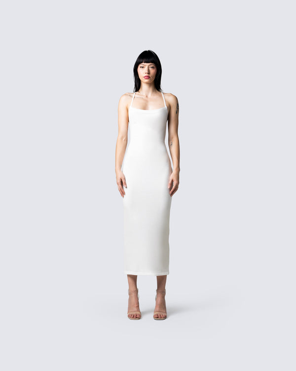 Finesse Ryker White Maxi Dress
