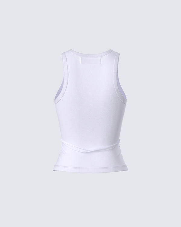 Finesse Saffron White Kissed Tank Top