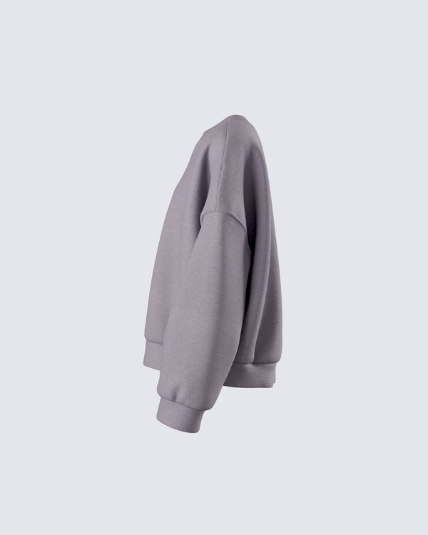 Finesse Salima Grey Oversized Sweater