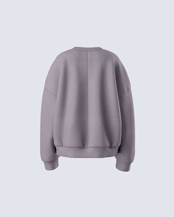 Finesse Salima Grey Oversized Sweater