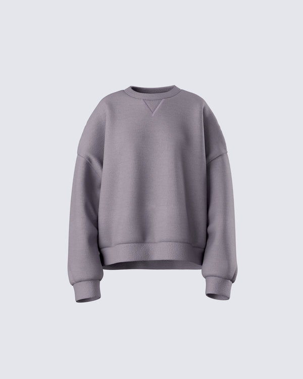 finesse Salima Grey Oversized Sweater