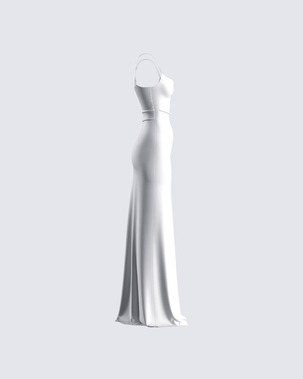 Finesse Sana Ivory Cowl Maxi Dress
