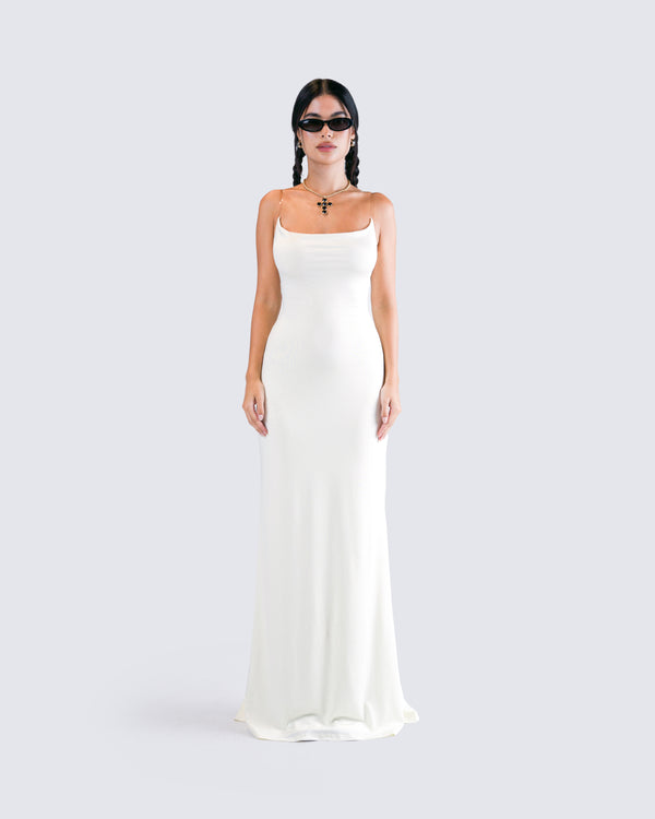 Finesse Sana Ivory Cowl Maxi Dress