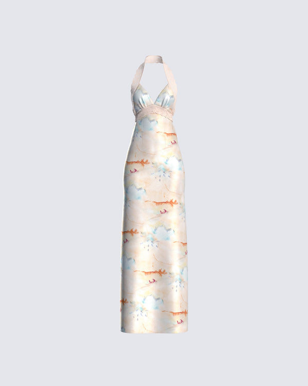 finesse Sandy Tie Dye Print Dress