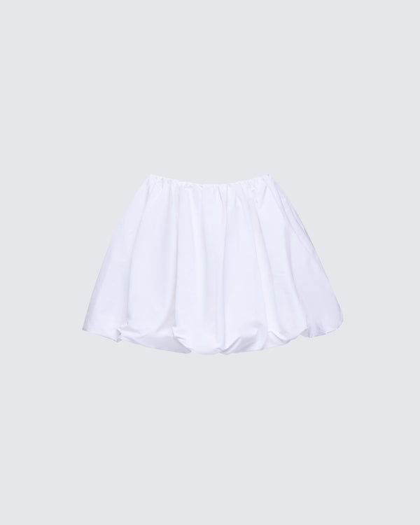 finesse Seona White Bubble Mini Skirt