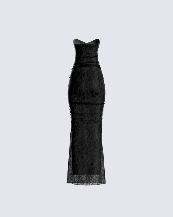 Finesse Shia Black Lace Gown