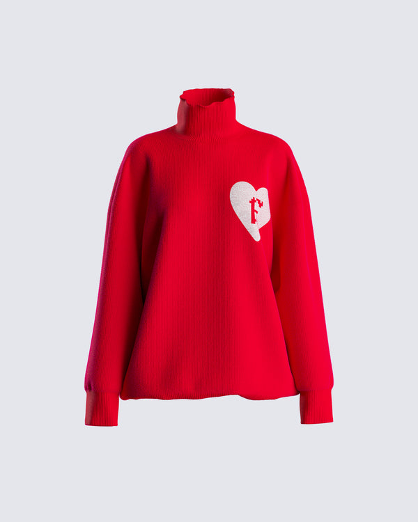 finesse Sienna Turtleneck Knit Top