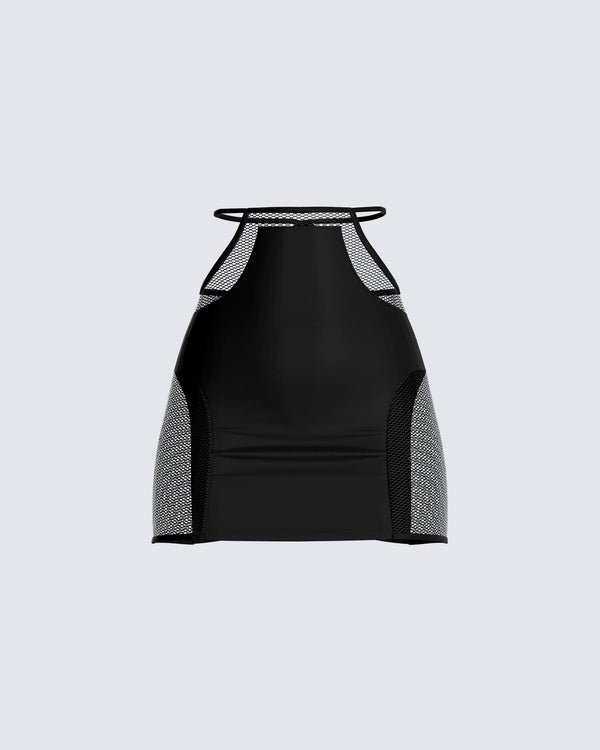 finesse Silas Black Mini Skirt
